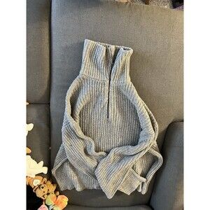 set medium Gray 1/4 Zip turtleneck sweater women